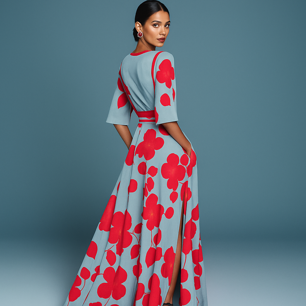 Tahlia | Vestido V-Cuello Elegante y Fluido