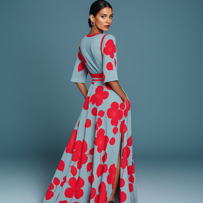 Tahlia | Vestido V-Cuello Elegante y Fluido