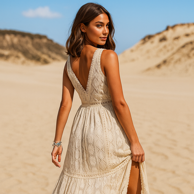 Heidi | Vestido Midi Boho Fluido