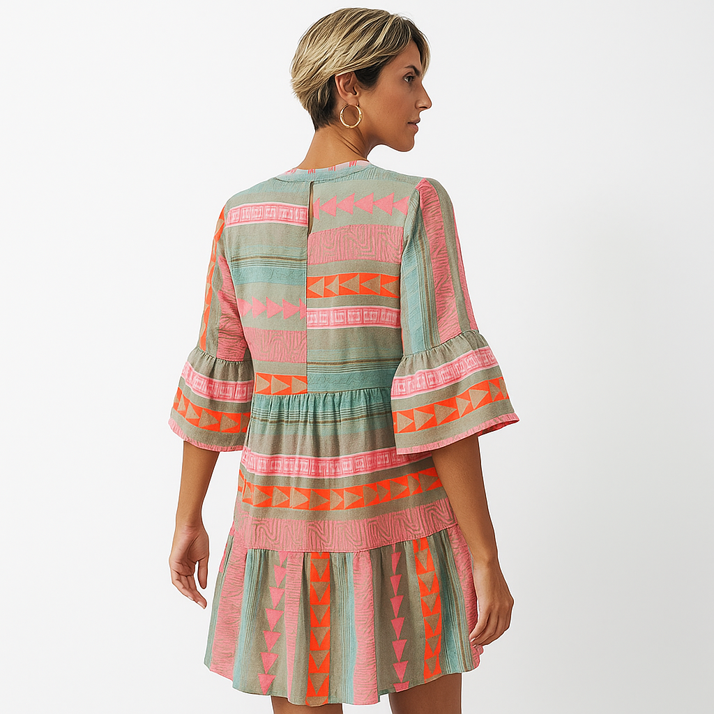 Luna | Vestido Midi con Volantes Fluidos