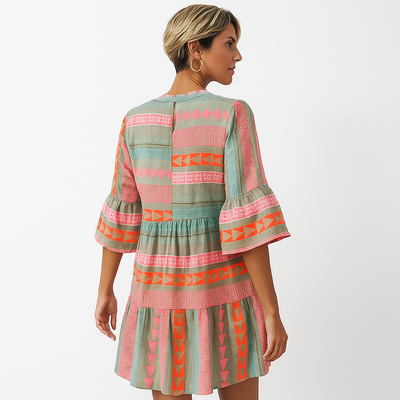 Luna | Vestido Midi con Volantes Fluidos