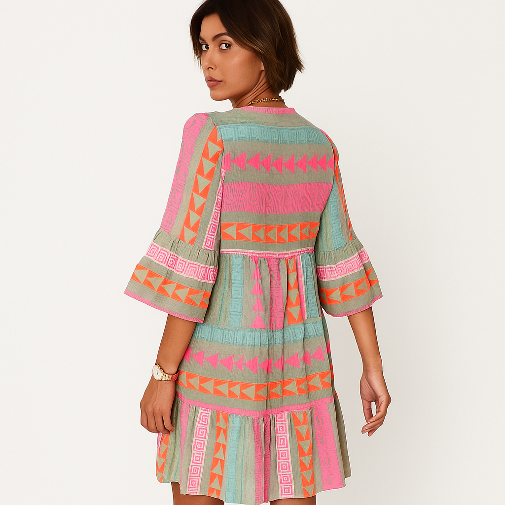 Luna | Vestido Midi con Volantes Fluidos