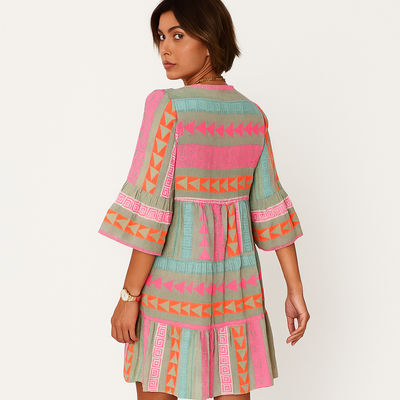 Luna | Vestido Midi con Volantes Fluidos