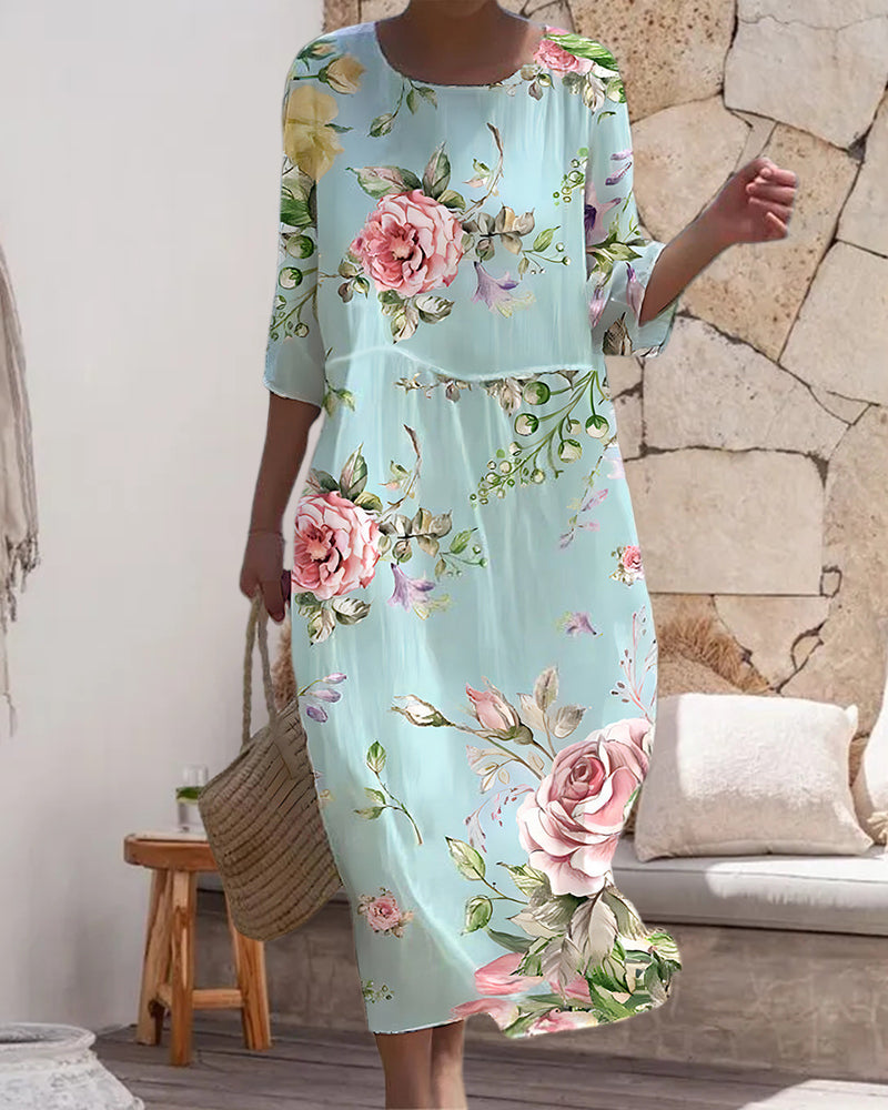 Lola | Vestido Midi Floral Flowy