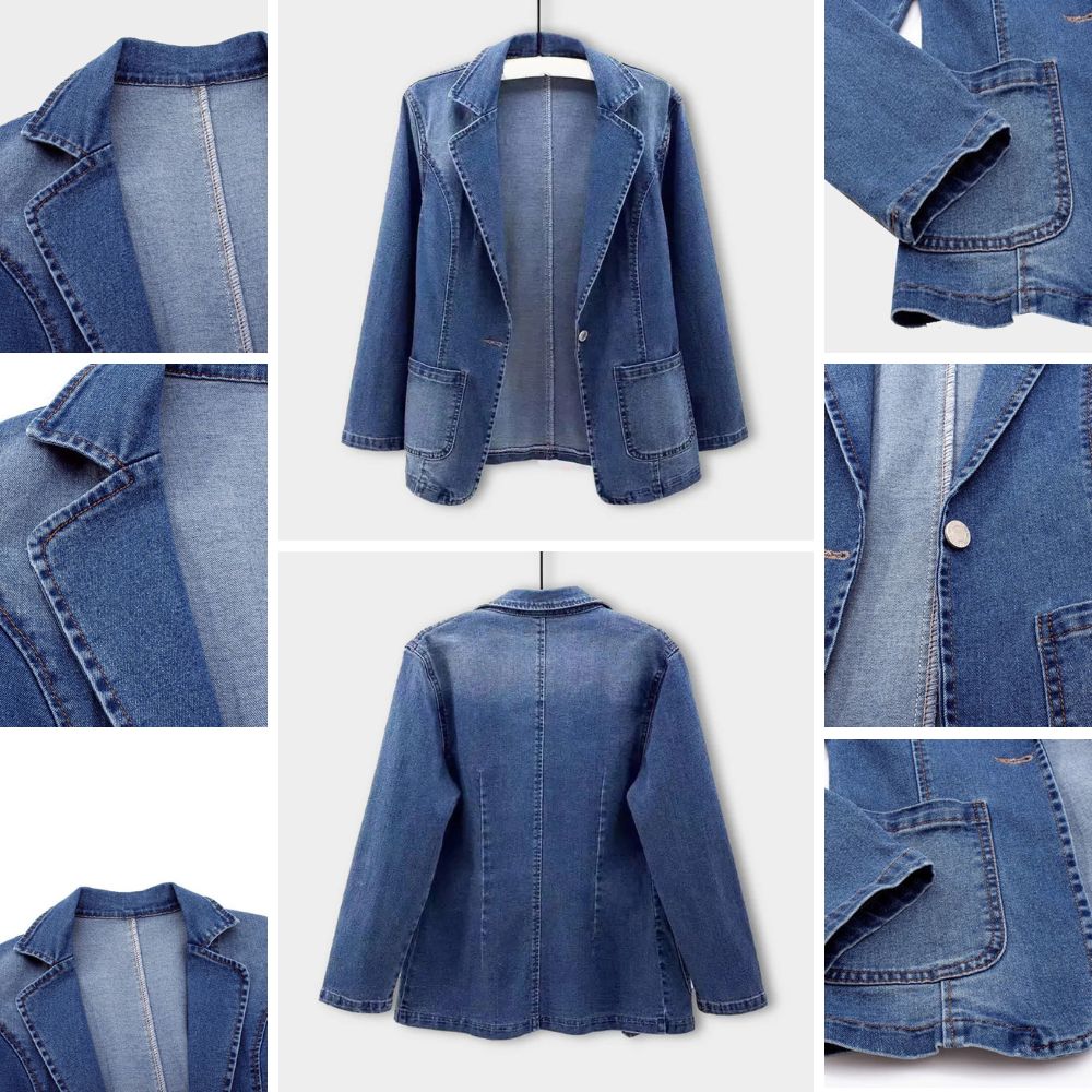 Elena | Blazer de Denim Elegante para Mujeres
