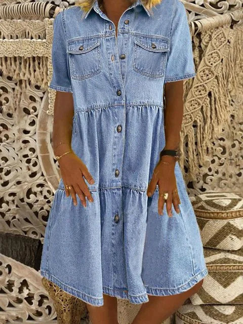 Alba | Vestido de Denim Boho