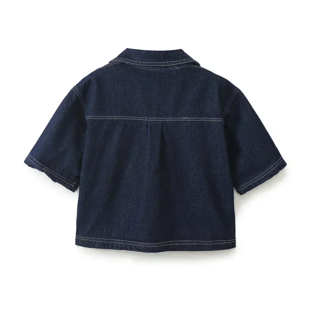 Carla | Conjunto de Denim con Escote en V