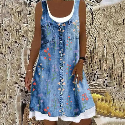 Claudia | Vestido de mezclilla suave y elegante