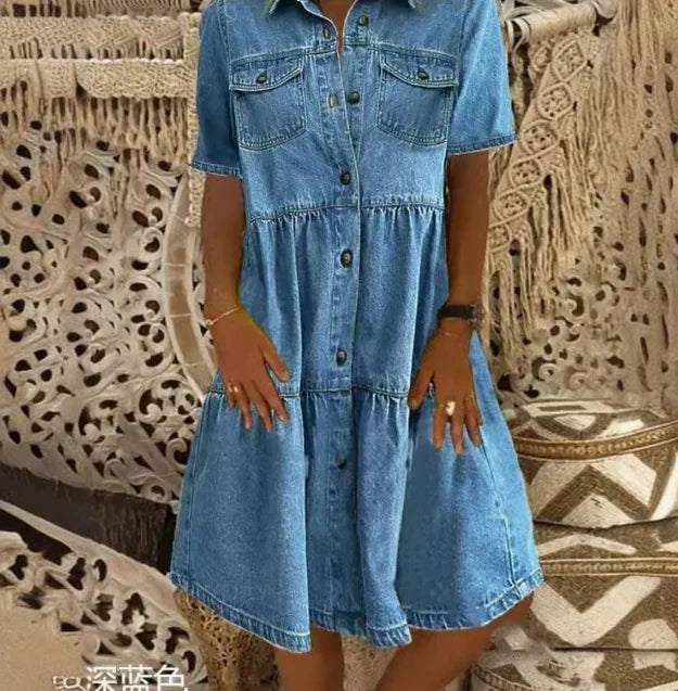 Alba | Vestido de Denim Boho