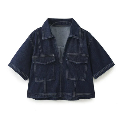 Carla | Conjunto de Denim con Escote en V