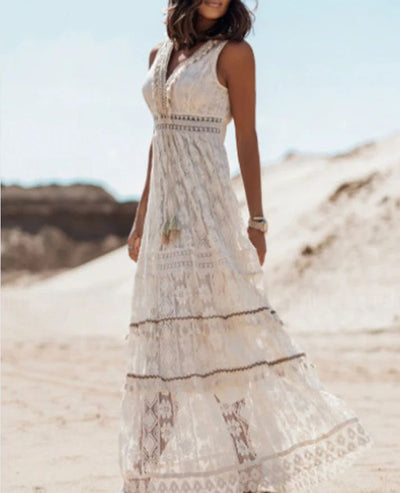 Heidi | Vestido Midi Boho Fluido