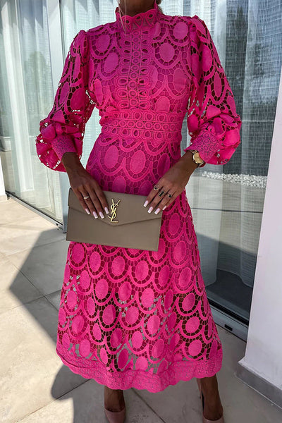 Amelia | Vestido Midi de Encaje Delicado