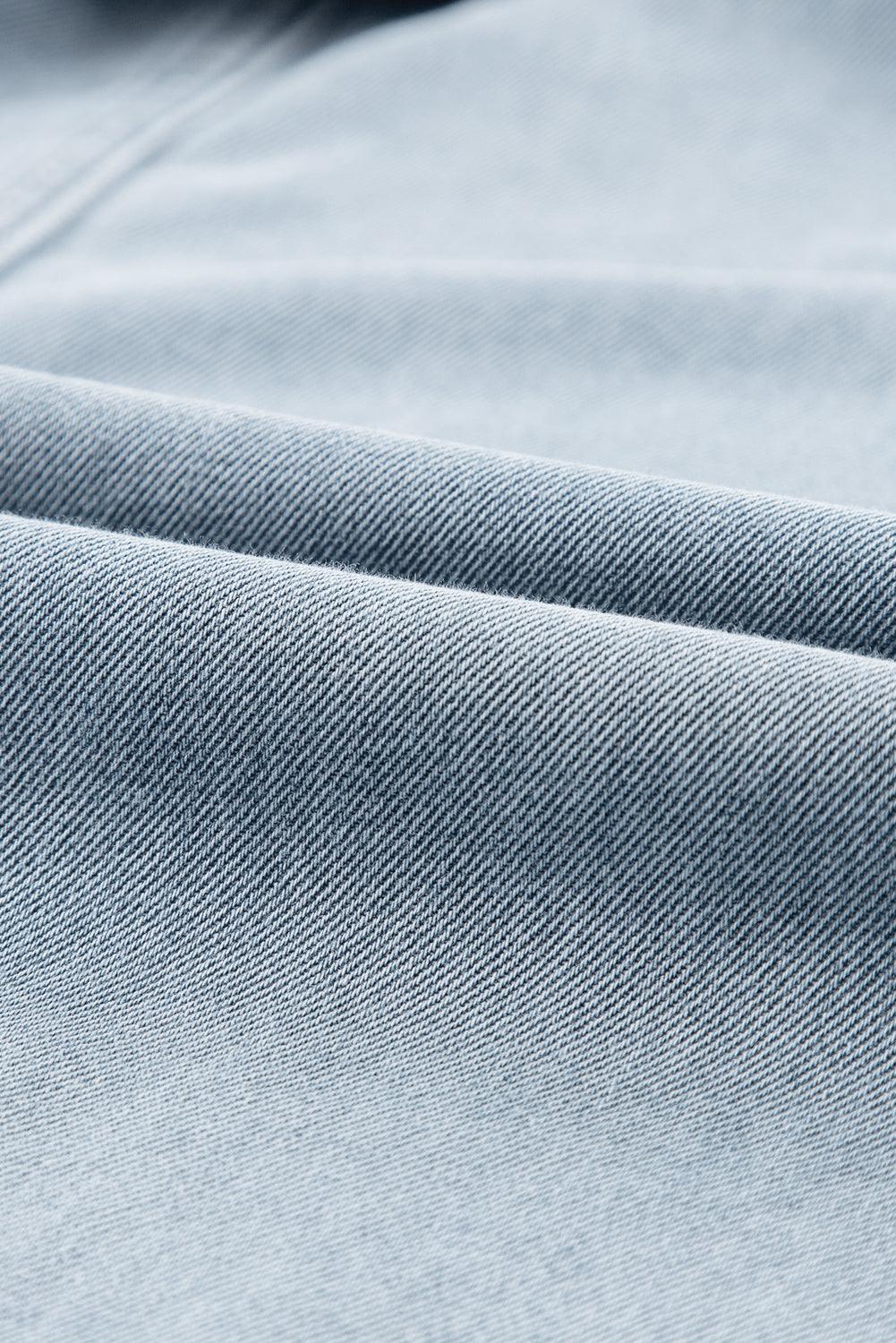 Marina | Vestido de Denim Elegante con Mangas Cortas Tipo Murciélago